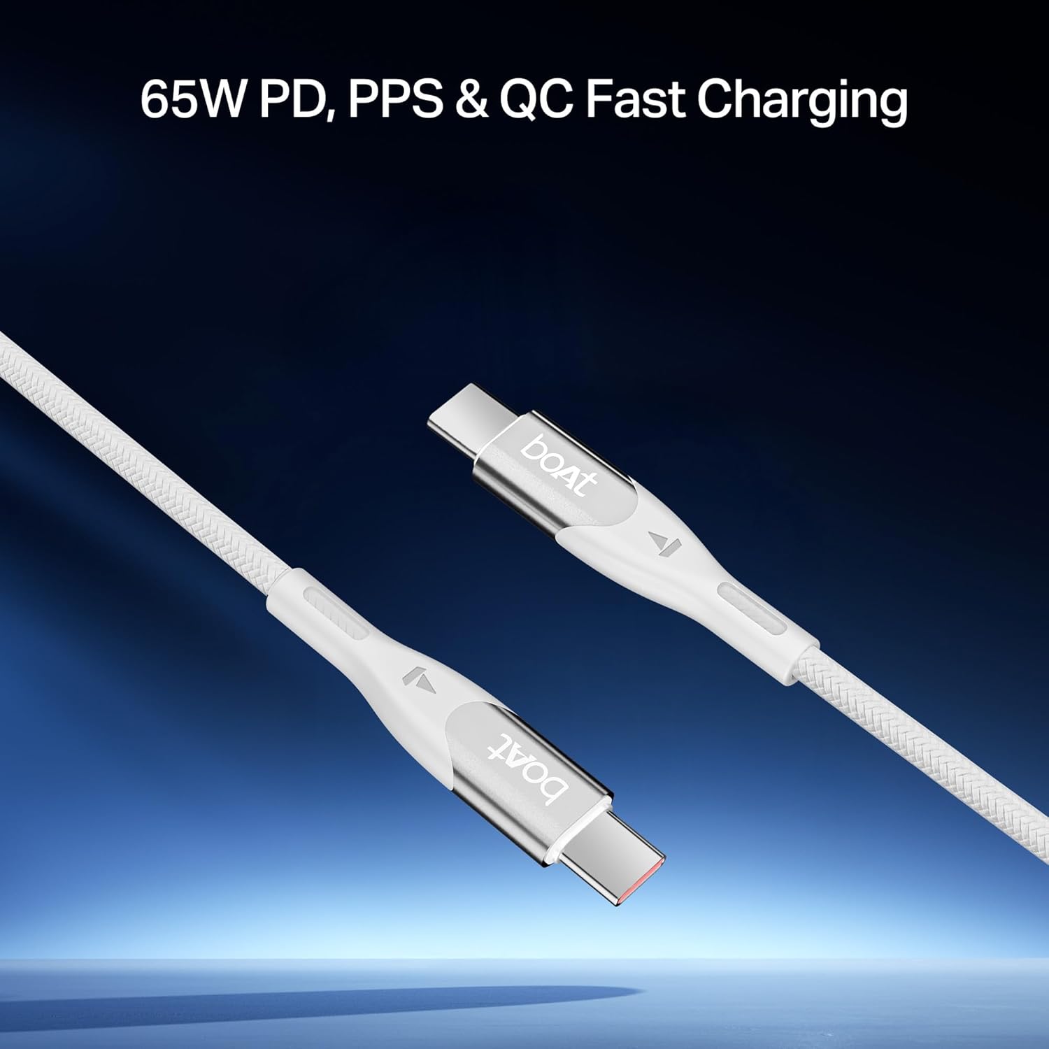 boAt Type C to C 65W Fast Charging Cable with 480 Mbps Data Transfer, Tangle-Free Cable in Premium Nylon - 2