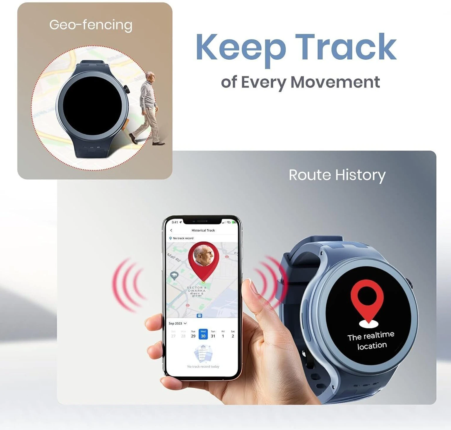 AGEasy Protec Fall Detection Smartwatch for Seniors with 4G LTE Calling, SOS Button for Emergencies, 1.28” AMOLED Display, IP68 Water Resistance, Pill Reminder & One Full Day Battery Life - 3