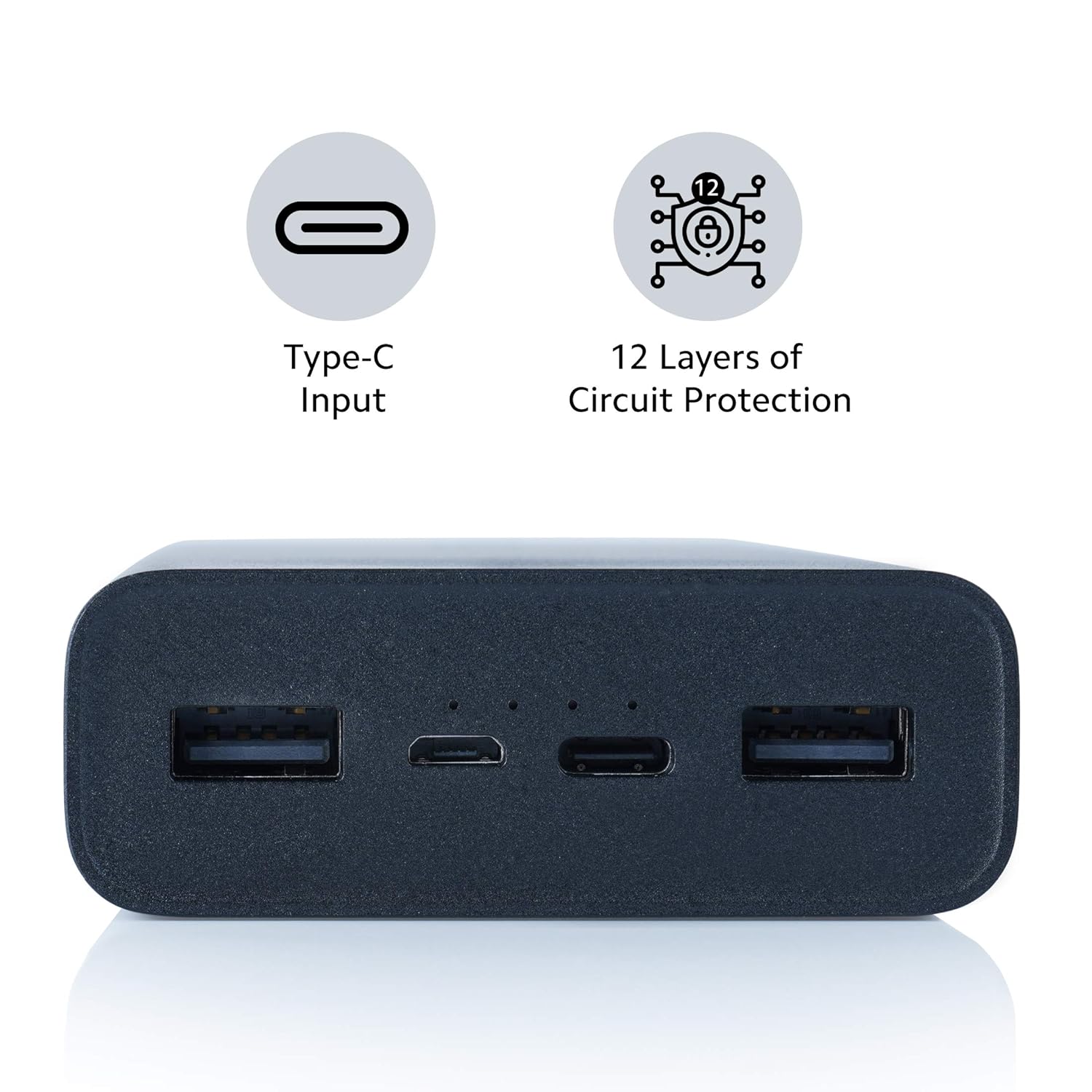 MI Power Bank 3i 20000mAh Lithium Polymer 18W Fast PD Charging | Input- Type C and Micro USB| Triple Output | Sandstone Black - 2