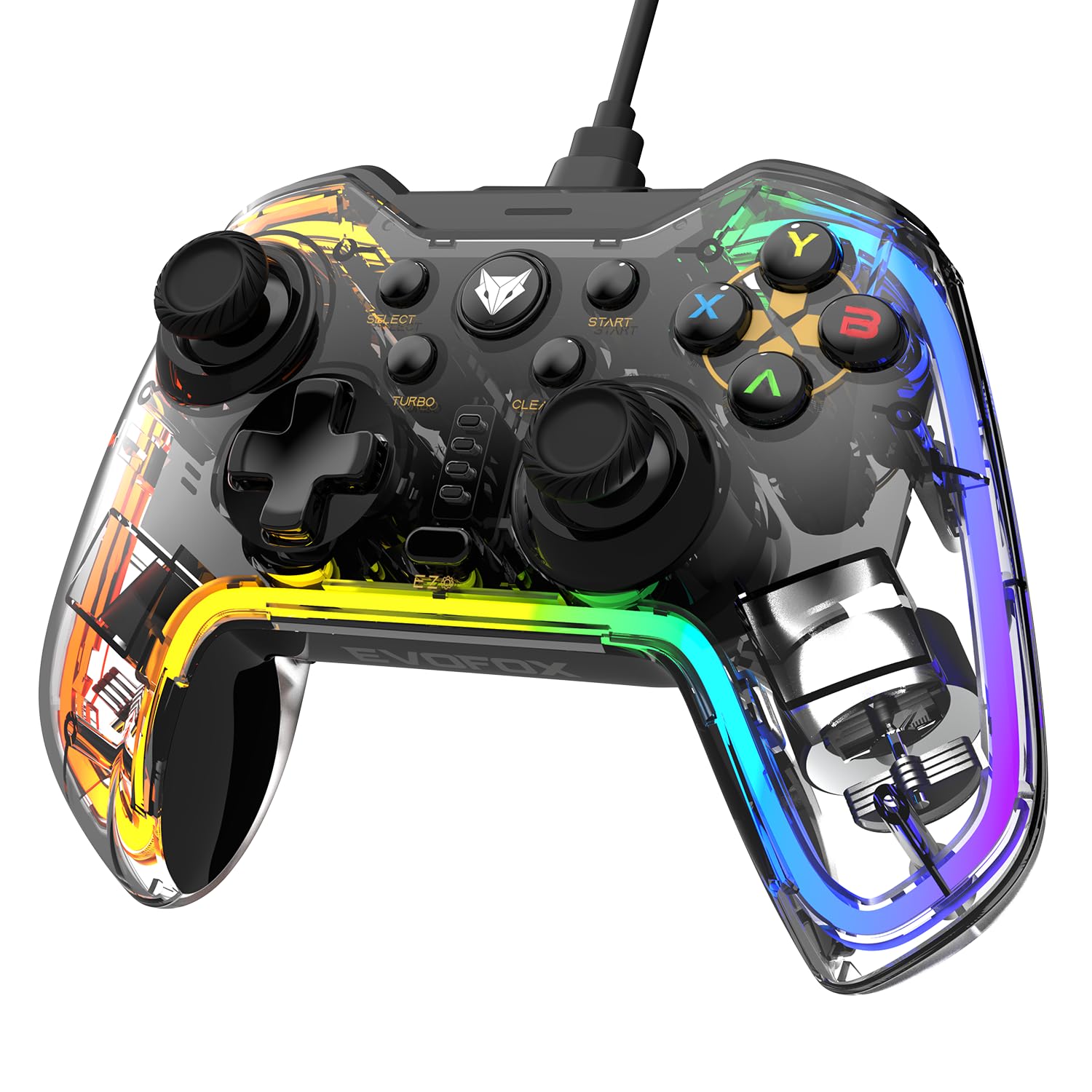 EvoFox Elite X RGB Wired Gaming Controller for PC with 2 Programmable Macro Back Buttons - 0