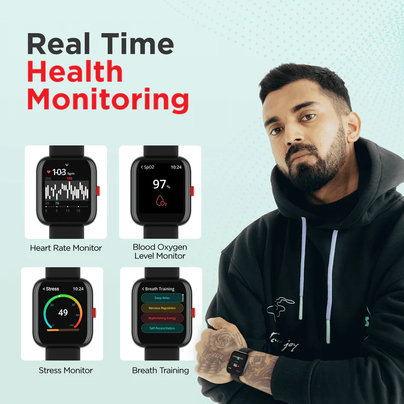 boAt Watch Mystiq Smart Watch with Stress Monitoring, HIIT, Breath Training Modes, & 17 Sports Modes - 2