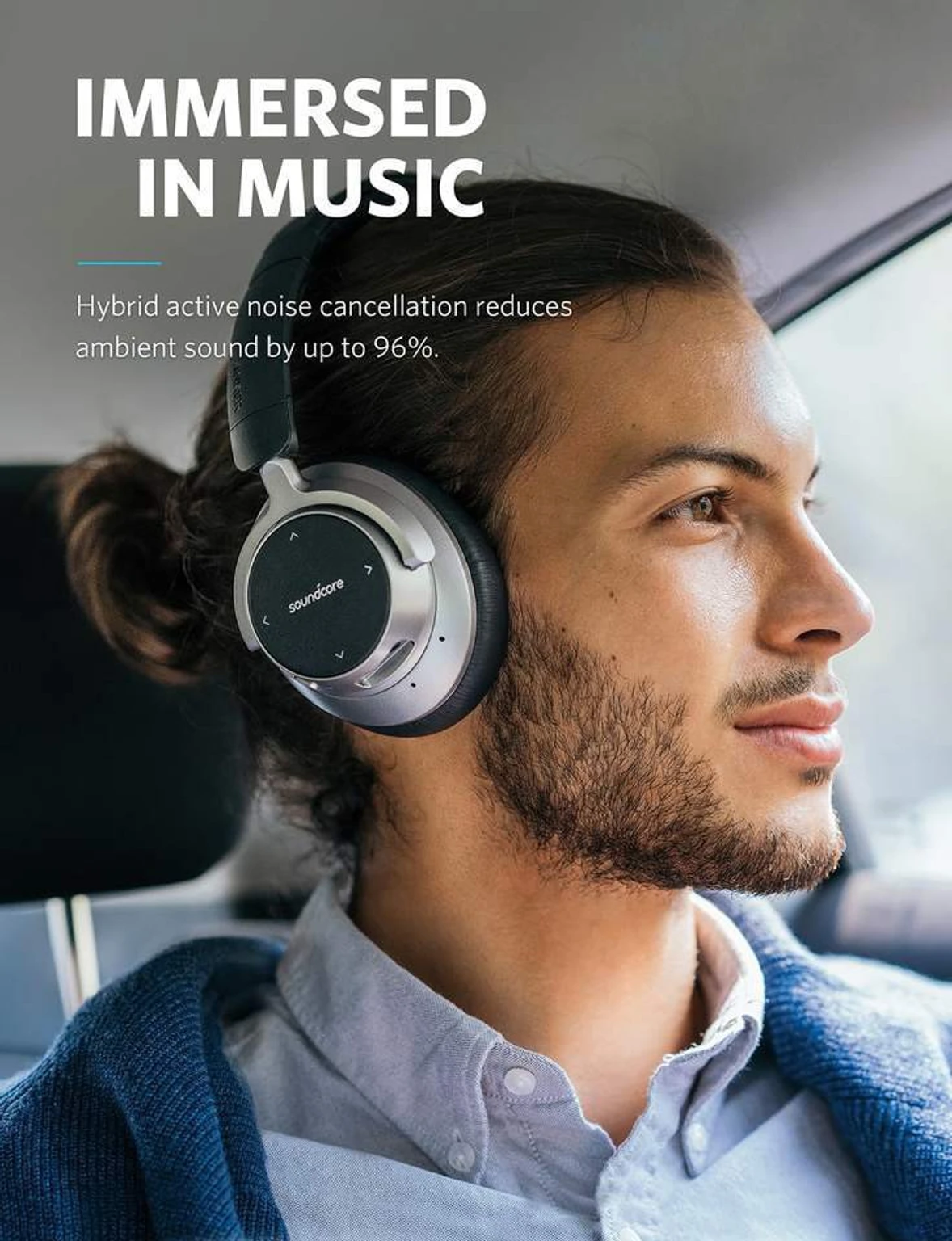 Soundcore Space Active noise cancellation enabled Bluetooth Headset - 1