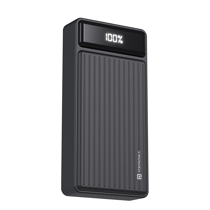 Portronics Luxcell B 20K Advanced 20000 mAh Power Bank with 22.5W Max Output, LED Indicator, 22.5w - 0