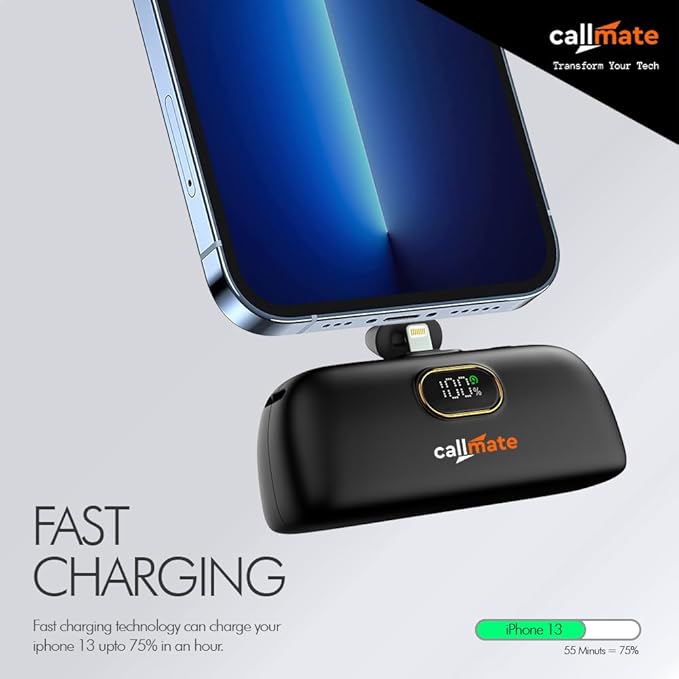 CALLMATE Power nugget 5000mAh 23w Fast Charging Power Bank Lightning Connector - 1