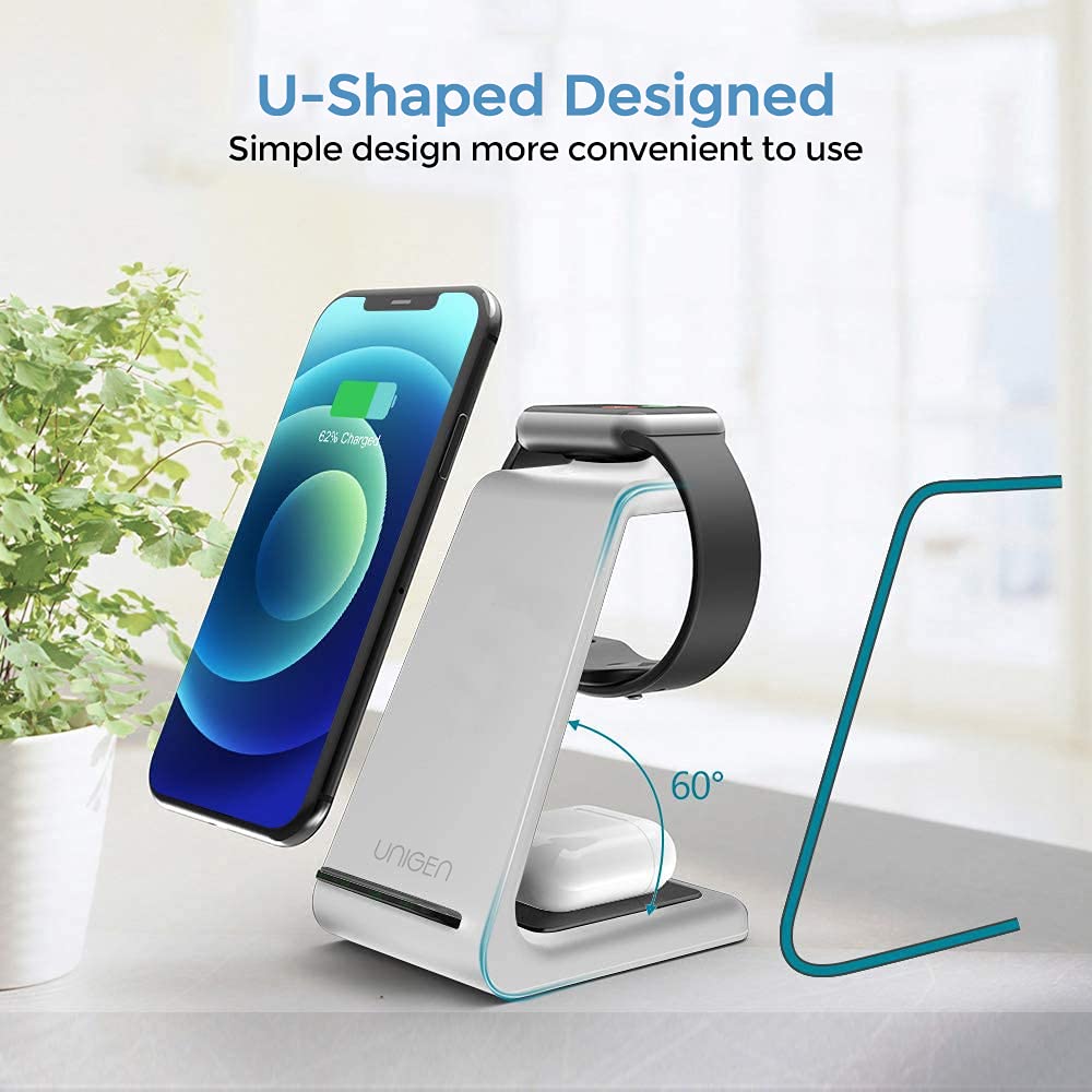 UNIGEN UNIDOCK 350 3-in-1 Wireless Charging Stand with 15W Type-C PD - 1