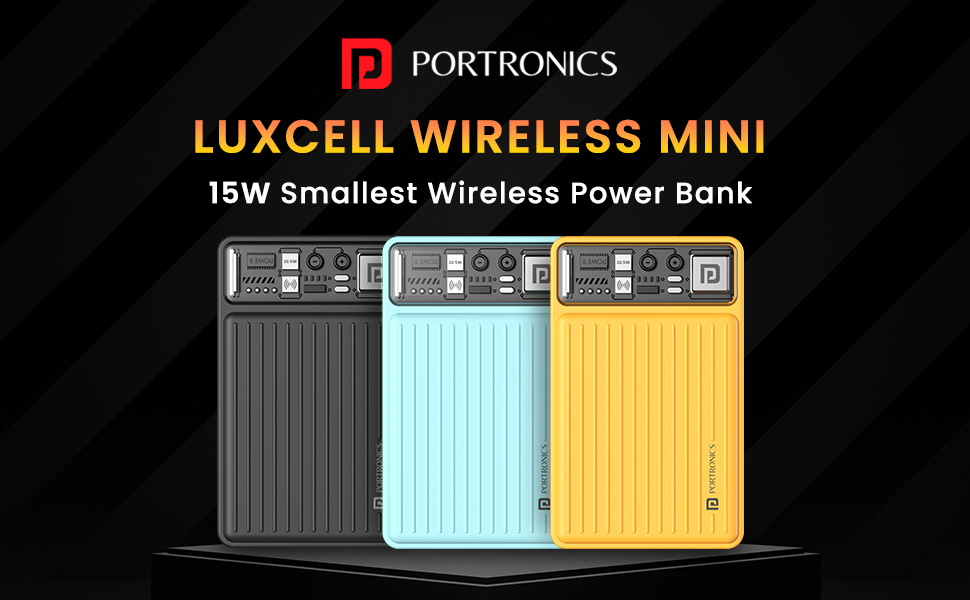 Portronics Luxcell Wireless Mini 10k 10000mAh 15W Magnetic Wireless Fast Charging Smallest Power Bank - 1