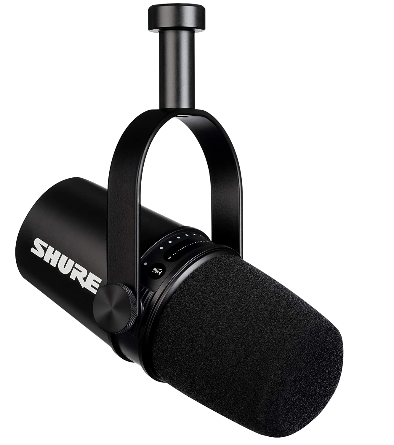 Shure MV7 USB Microphone with Tripod, for Podcasting, Recording, Streaming & Gaming, Built-in Headphone Output, All Metal USB/XLR Dynamic Mic, Voice-I Total - 0