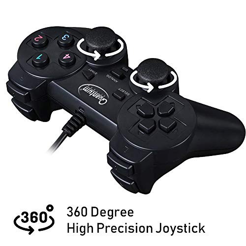 Quantum QHM7468 USB Gamepad with Dual Vibration (Black) - 2