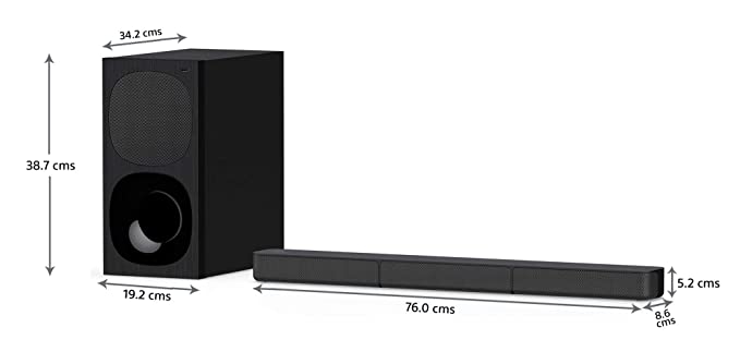 Sony HT-S20R Real 5.1ch Dolby Digital Soundbar for TV with subwoofer and Compact Rear Speakers, 5.1ch Home Theatre System (400W,Bluetooth & USB Connec - 2