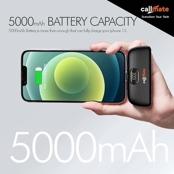 CALLMATE Power nugget 5000mAh 23w Fast Charging Power Bank Lightning Connector - 2