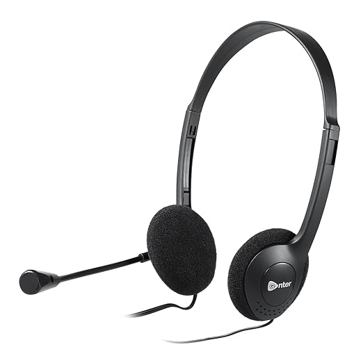 Enter Eh-02A Wired Over Ear Headphone with Mic(Black) - 1
