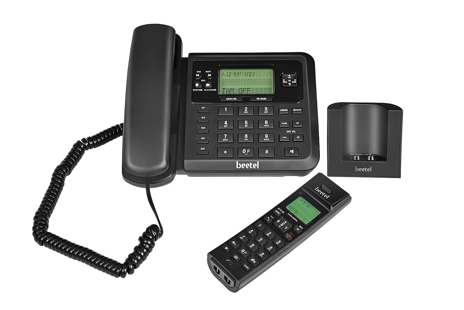 Beetel X78 2.4GHz Cordless Combo, with 2 Way Speaker Phone for Both Base and Handset, 3 Way Call conferencing, 8hrs Talk Time and 4 Days stand by, Sty - 3