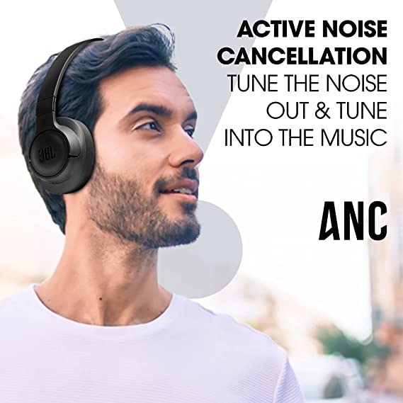 JBL Tune 760NC, Over Ear Active Noise Cancellation Headphones with Mic, up to 50 Hours Playtime, JBL Pure Bass, Google Fast Pair, Dual Pairi - 1