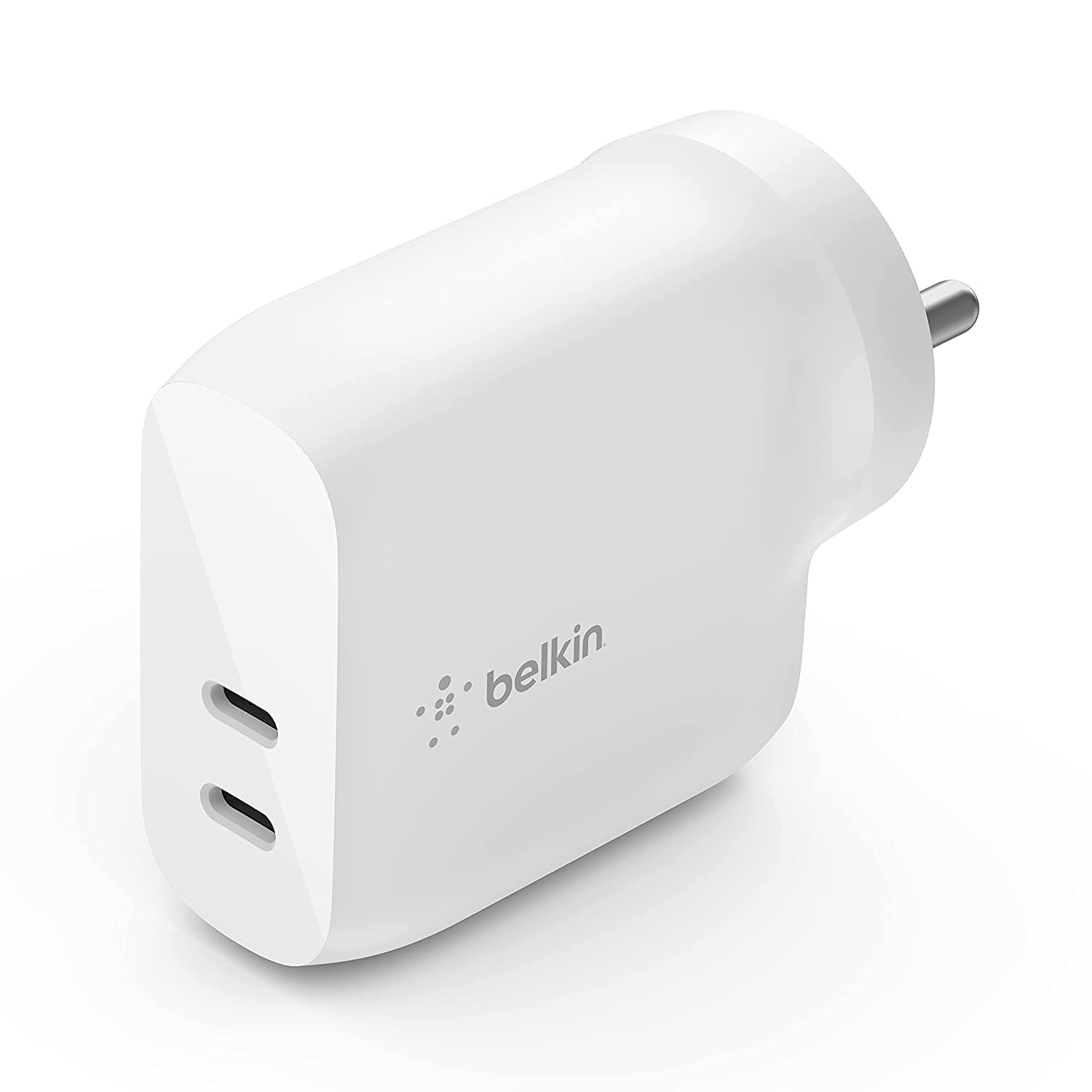 Belkin Fast Charging,Universally Compatible Dual USB-C 40W Pd Wall Charger-Power Delivery 3.0 Certified,Each Port Delivers 20W of Power for All Cellul Total - 0