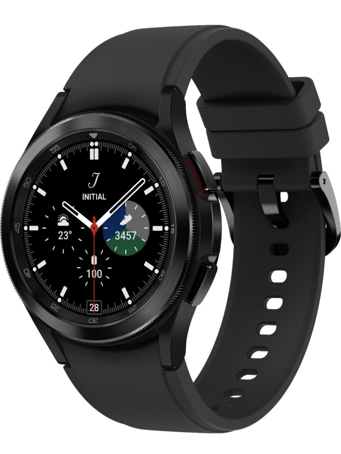 SAMSUNG Watch 4 Classic, 46mm Super AMOLED LTE, Calling Body Composition Tracking (Silver Strap, Free Size) - 0