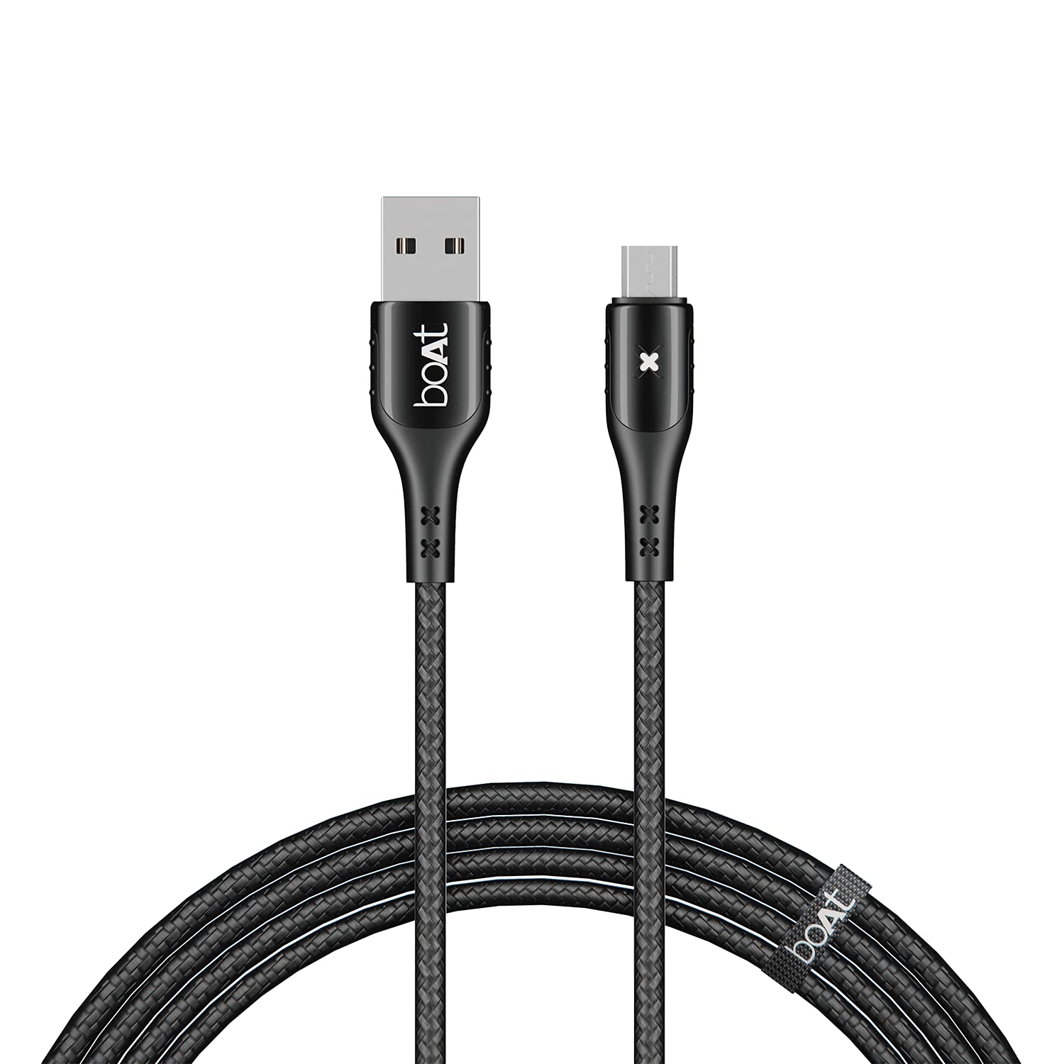 boAt Micro USB 600 Stress Resistant, Smart Auto Disconnecting Cable with LED Indicator, 3A Fast Charging & 480mbps Data Transmission, 10000+ Bends Lif Total - 0