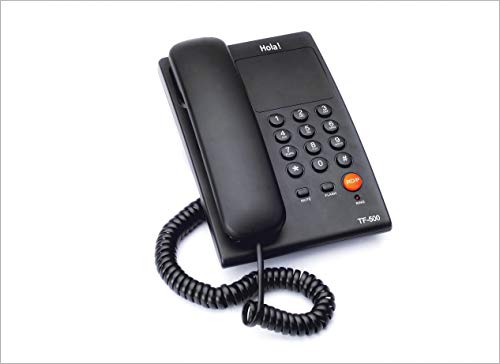 Hola ! TF-500 Basic Corded Landline Phone for intercom and EPABX Desk & Wall Mountable, Mute/Pause/Flash/Redial Function (Made in India) - 1