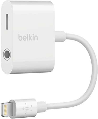 Belkin Charge + Audio Splitter, 3.5 mm Jack for Headphone + Lightning Port for Charging - 0