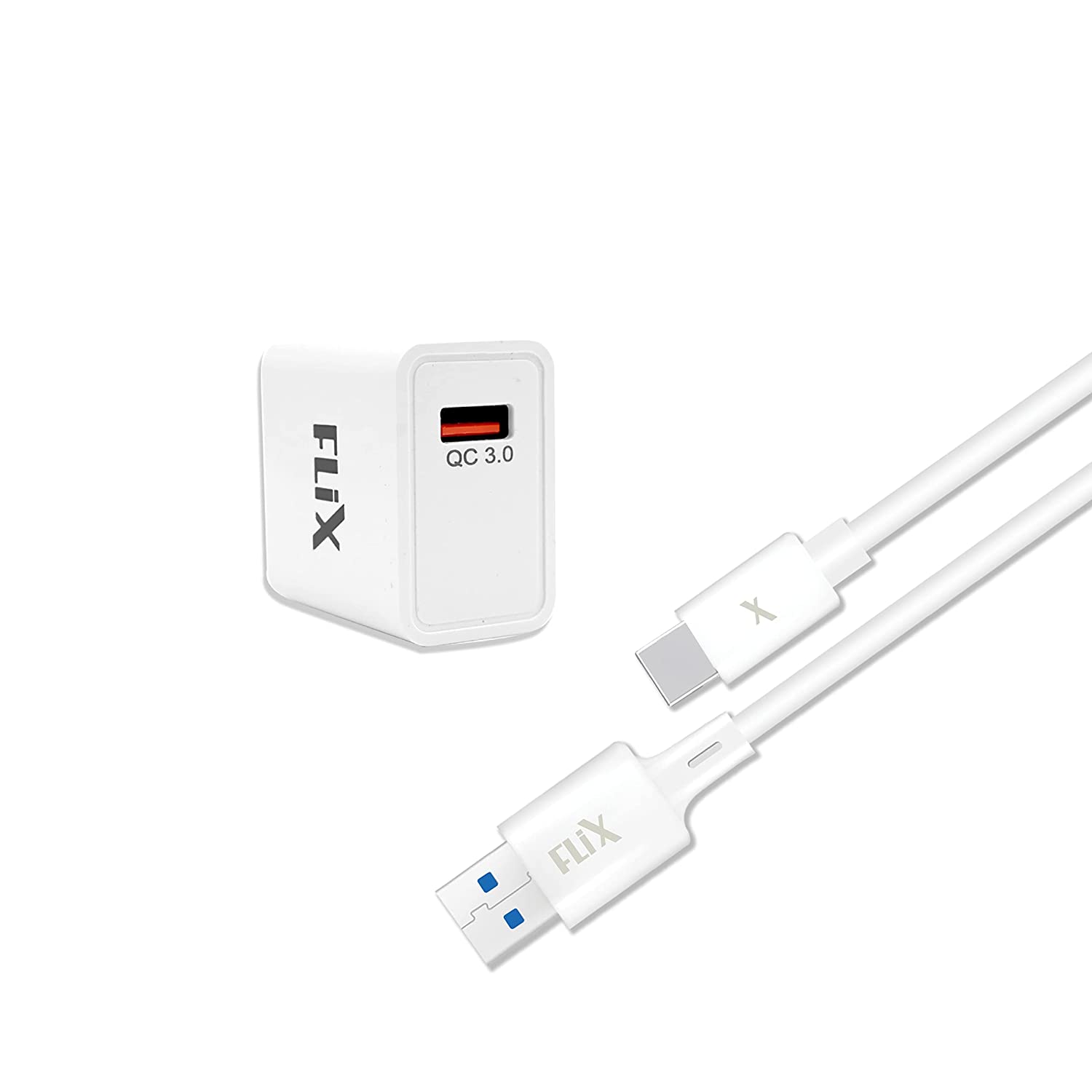 FLiX (Beetel) Storm 18W QC 3.0 Wall Charger Adapter, Sturdy Built, Widely Compatible for Android and iOS Devices, Enhanced Safety, Light Weight, with Total - 0