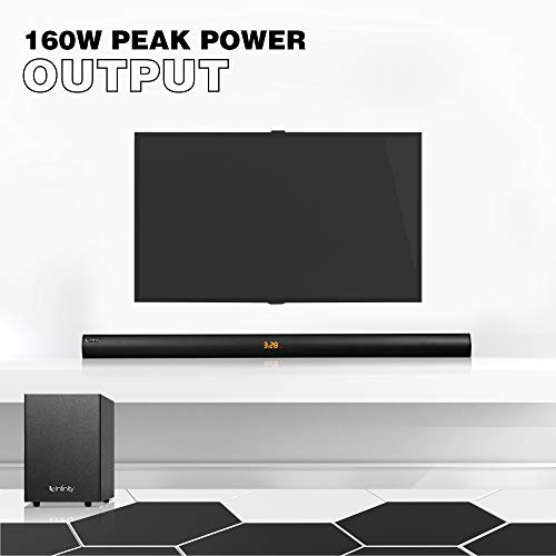 Infinity (JBL) Sonic B200WL, 160W Soundbar with Wireless Subwoofer, 2.1 Channel Home Theatre with Remote, Bluetooth, Optical Input, USB & AUX Connectivity - 1