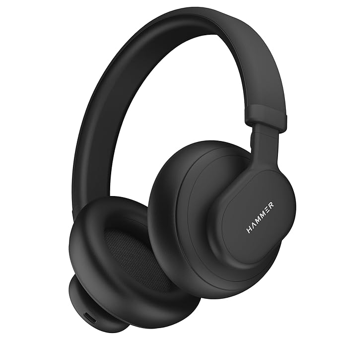 HAMMER Bash Max Over The Ear Wireless Bluetooth Headphones with Mic, Touch Control, Deep Bass, Upto 18 Hours Playtime, Bluetooth 5.3 - 0
