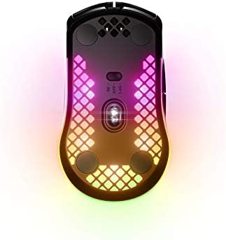 SteelSeries Aerox 3 Wireless - Super Light Gaming Mouse - 18,000 CPI TrueMove Air Optical Sensor - UWater Resistant Design - 200 Hour Battery Life, Black - 2