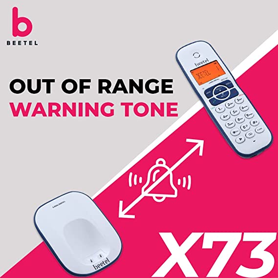 Beetel X73N Cordless 2.4Ghz Landline Phone with Caller ID Display, 2-Way Speaker Phone with Volume Controls, Auto Answer, Alarm Function, Stylish Desig - 1