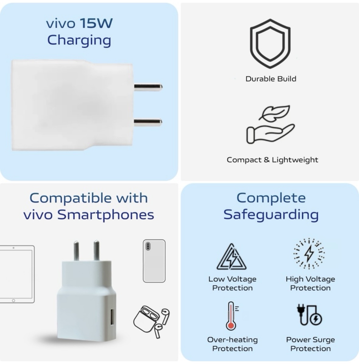 vivo 15 W 3 A Wall Charger for Mobile - 1