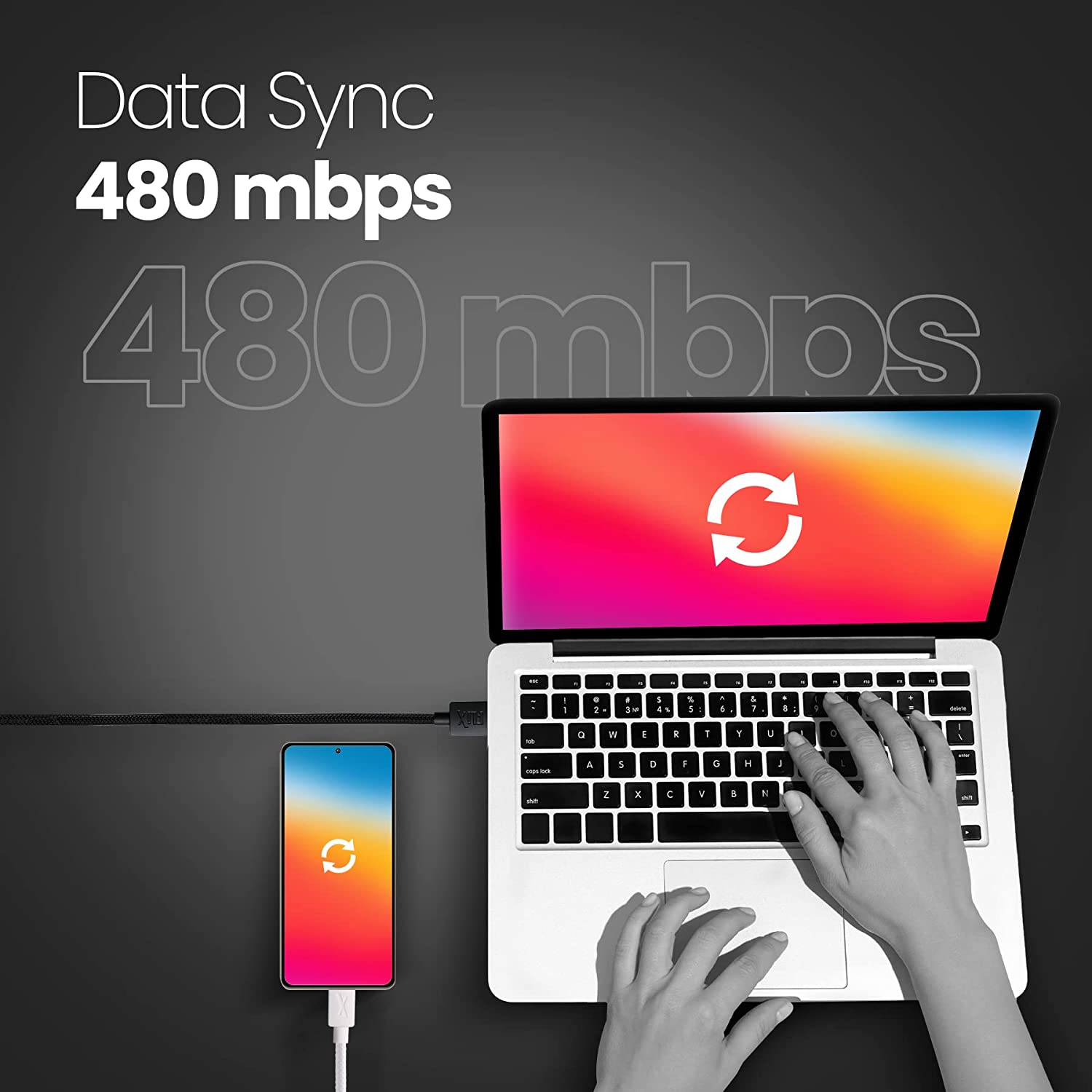 FLiX (Beetel USB to Type C PVC Data Sync & 2A Fast Charging Cable, Made in India, 480Mbps Data Sync, Tough Cable, 1 Meter Long USB Cable for USB Type Total - 3