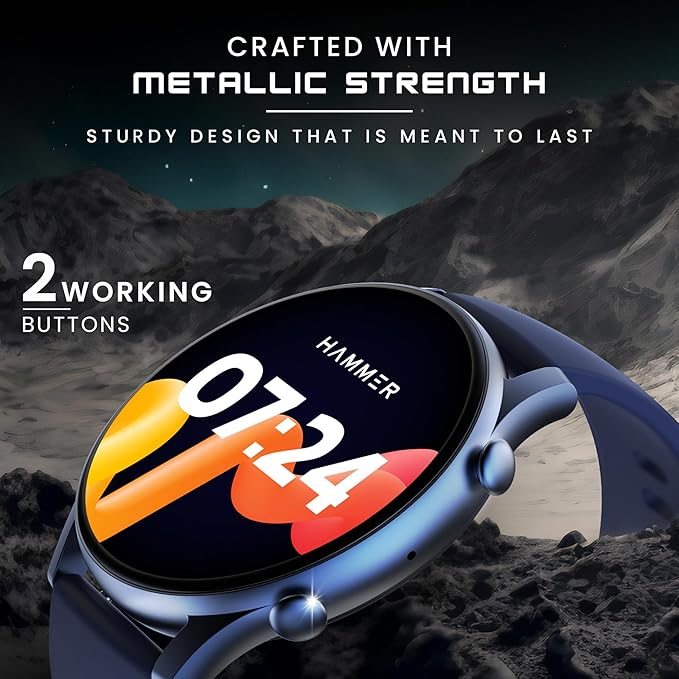 HAMMER Glide 1.43" AMOLED Display Smart Watch for Men with Bluetooth Calling, 466 * 466 PX, Always on Display - 4