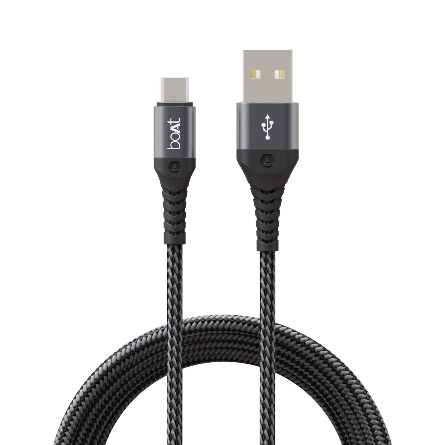 Boat Micro USB 550 Stress Resistant, Tangle-Free, Sturdy Cable with 3A Fast Charging & 480Mbps Data Transmission, 10000+ Bends Lifespan and Extended f Total - 0