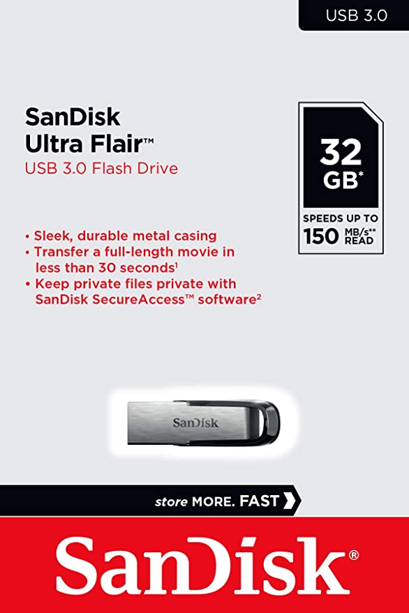SanDisk Ultra Flair USB 3.0 32GB, Grey - 1
