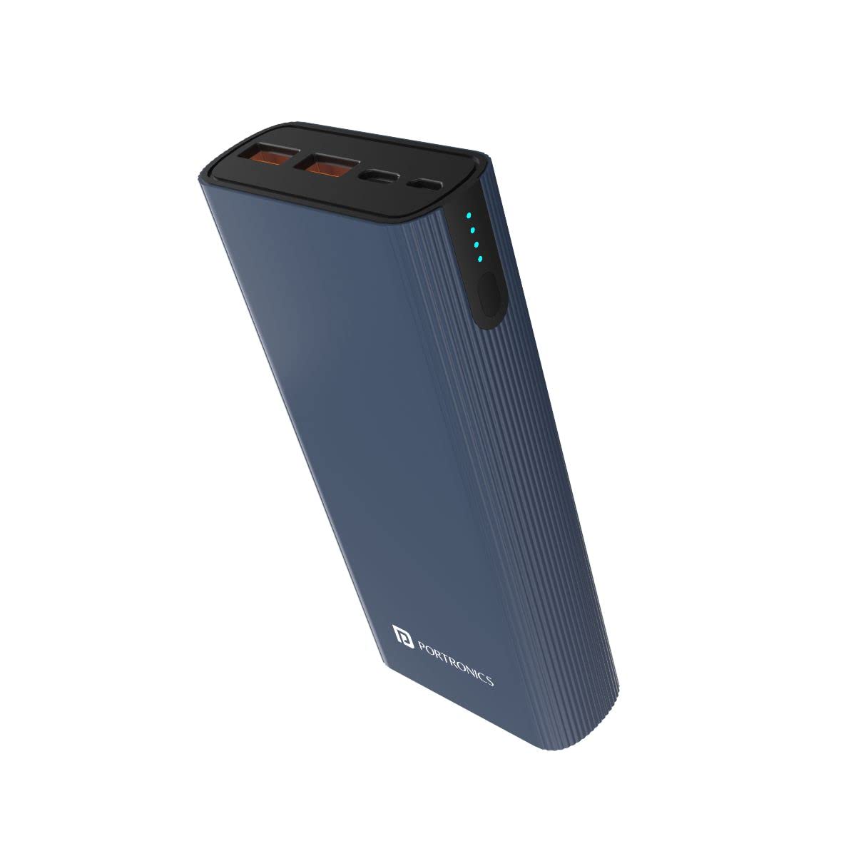 Portronics Power 45 20000mAh Power Bank for Laptop/Mobile with 45W Fast Charging, Dual Input(Type C + Micro USB) & Triple Output(2USB + 1 Type C) with Total - 0