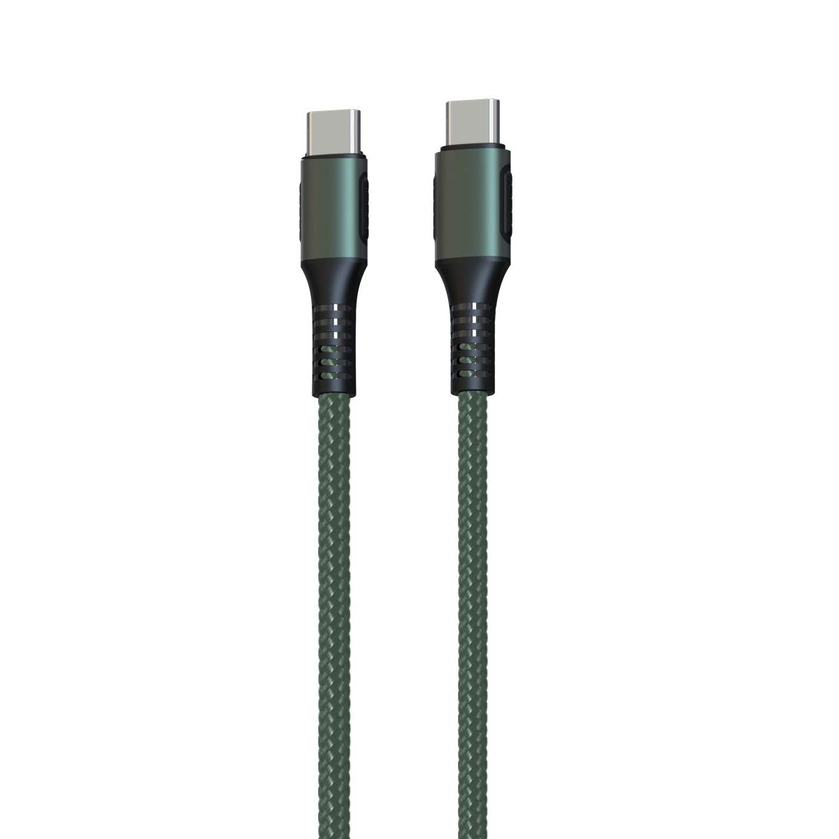 Portronics Konnect C Square 18W POR-1065 Type-C to Type-C 1.2M Cable With Power Delivery & 3A Quick Charge Support, Nylon Braided For All Type-C Devic - 0