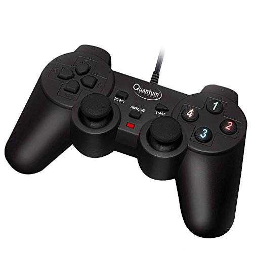 Quantum QHM7468 USB Gamepad with Dual Vibration (Black) - 0