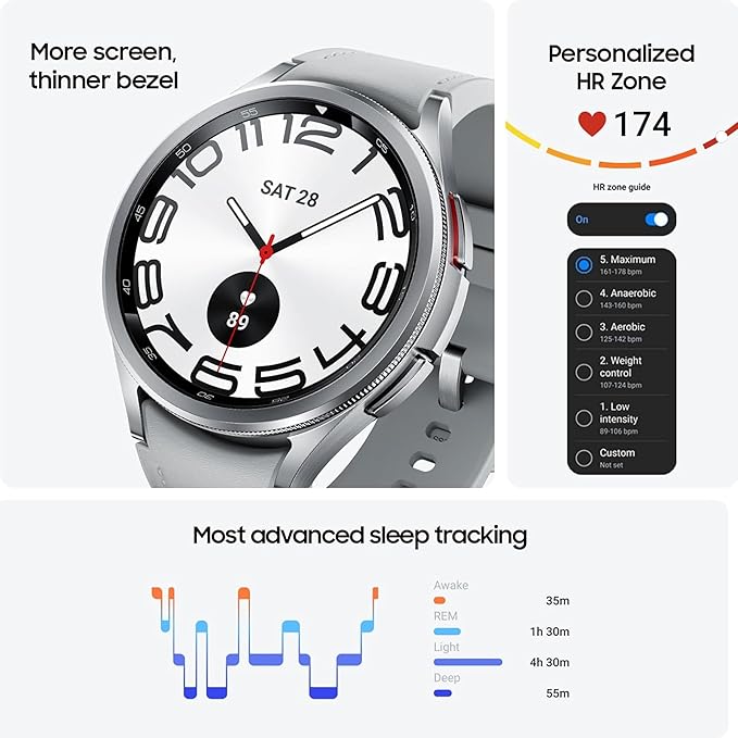 Samsung Galaxy Watch 6 Classic LTE BP & ECG Features 43mm, Black - 1
