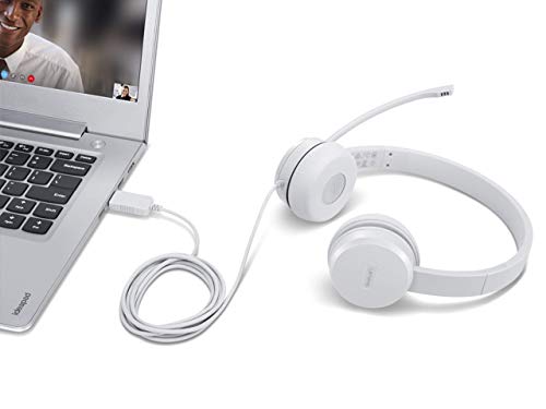 Lenovo 110 Stereo USB-A Headset | Audio and Voice Optimized for Learn & Work from Home | Passive Noise Cancellation - 1