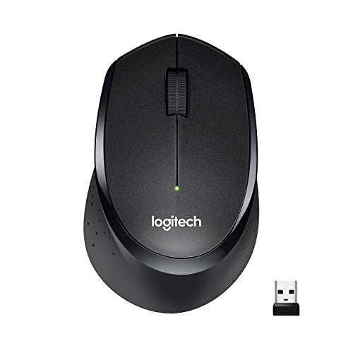 Logitech M331 Silent Plus Wireless Mouse, 2.4GHz with USB Nano Receiver, 1000 DPI Optical Tracking, 3 Buttons, 24 Month Life Battery, PC/Mac/Laptop - - 0