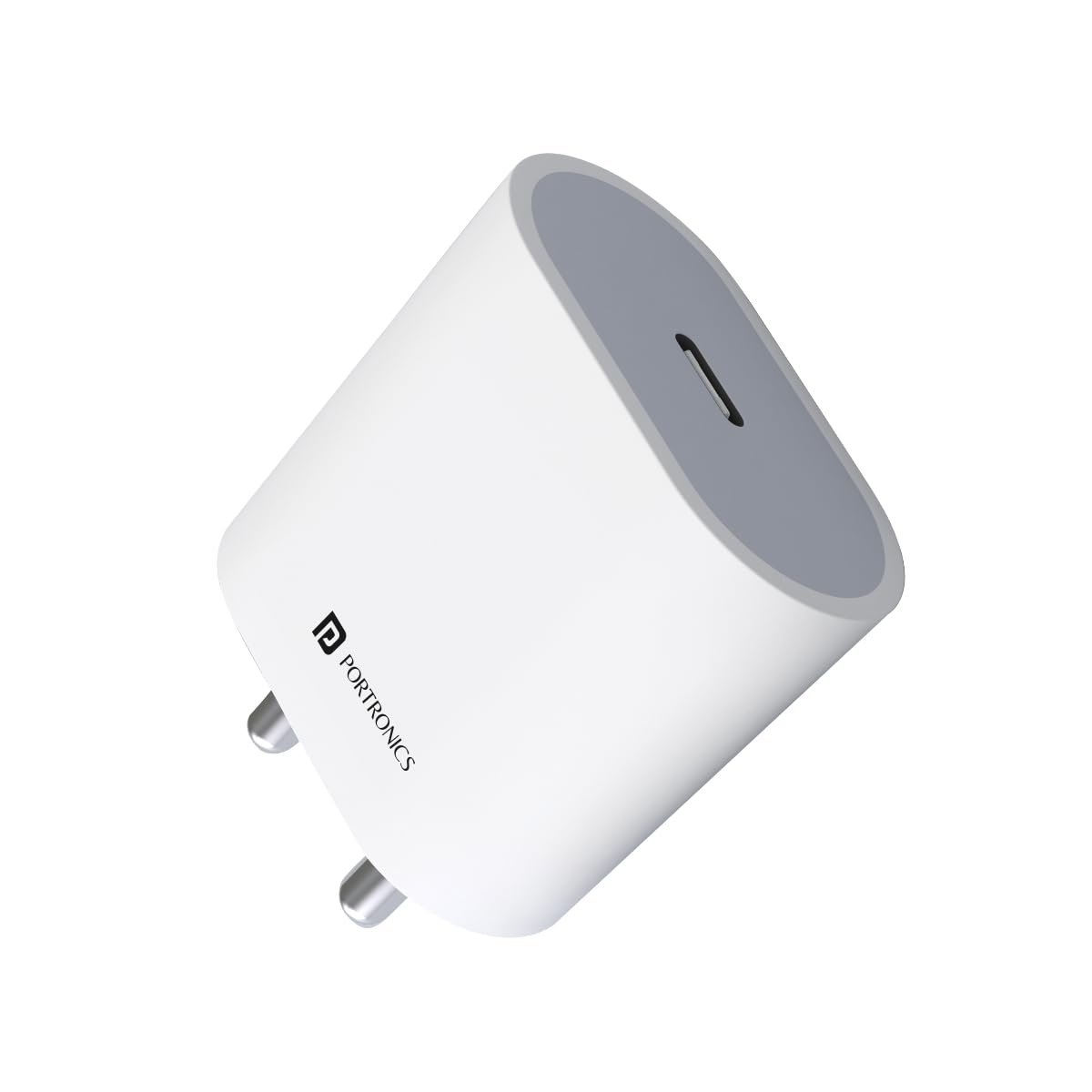 Portronics Adapto 20 Type C 20W Fast PD/Type C Adapter Charger with Fast Charging for iPhone 12/12 Pro/12 Mini/12 Pro Max/11/XS/XR/X/8/Plus, iPad Pro/ - 0