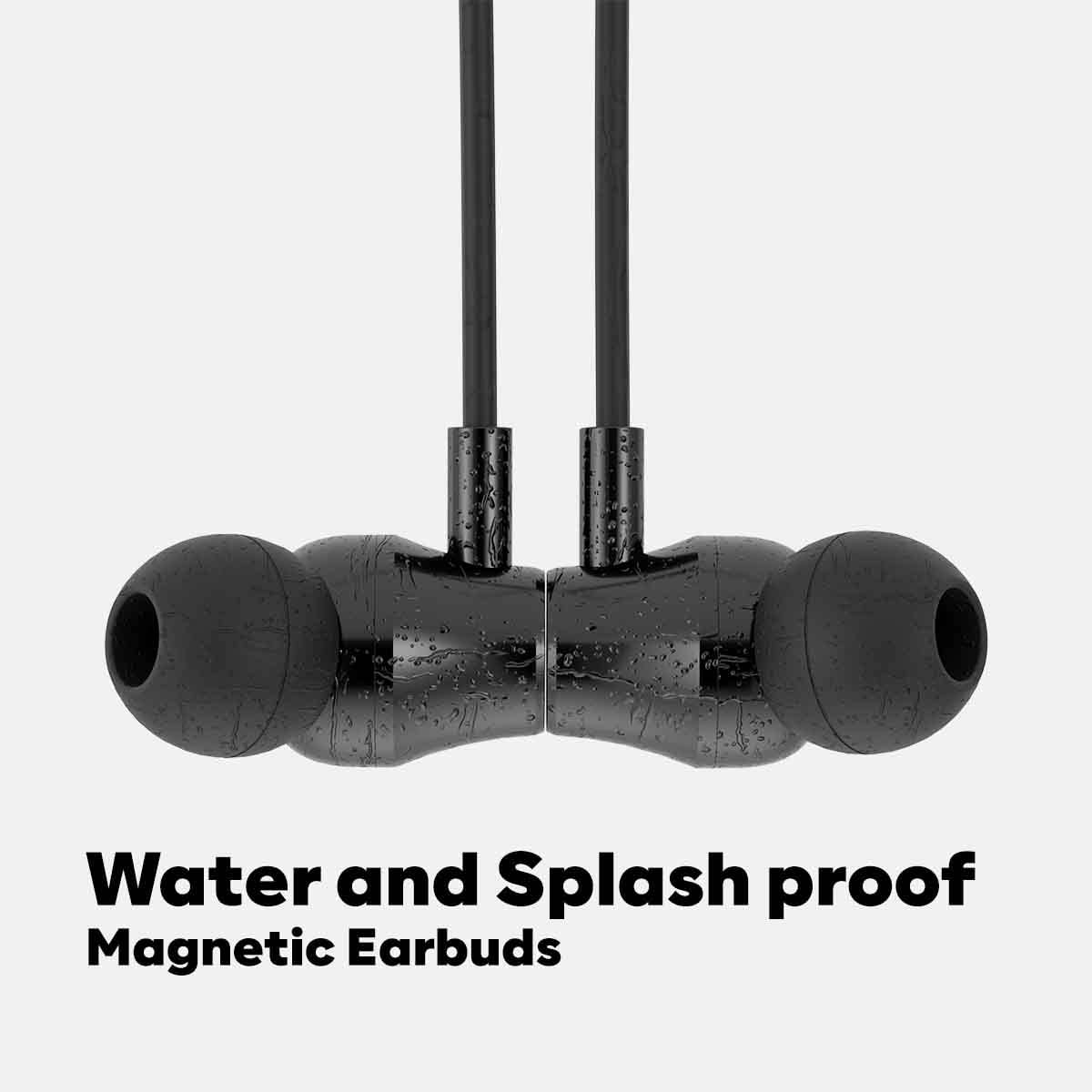 GOVO GOKIXX 620 Bluetooth Wireless Neckband in Ear Earphone - 20H Playtime, HD Mic, 10mm Drivers, Magnetic Earbuds, Lightweight & Comfortable (Platinu Total - 2