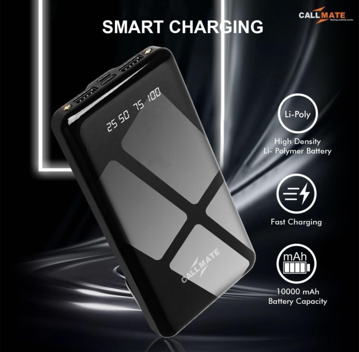 Callmate 10000 mAh 15 W Power Bank - 1