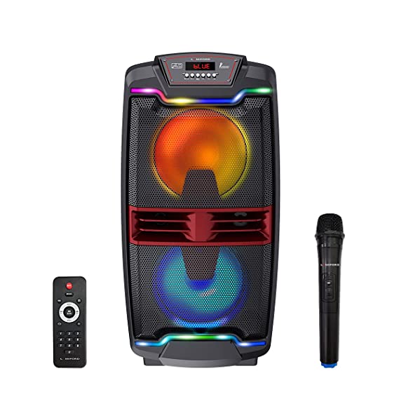 Lumiford GoFash TS001 50 watts Trolley Karaoke Bluetooth Party Speaker with Remote, Built-in Amplifier & Wireless Mic (Black) - 3