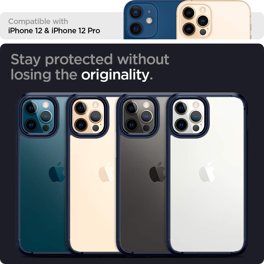 Spigen - Ultra Hybrid (Navy Blue) for iPhone 12/ 12 Pro - 2