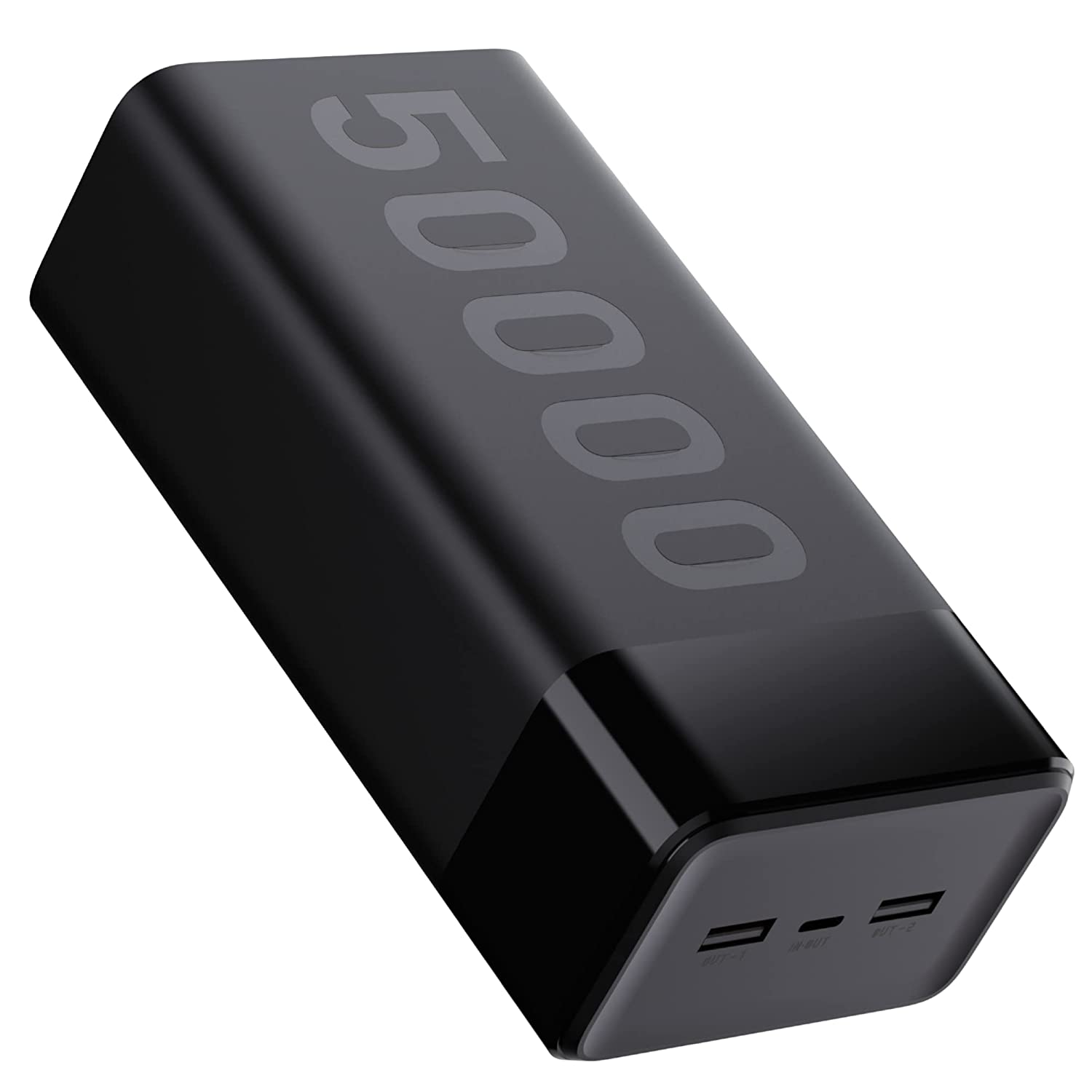 Ambrane 50000mAh Power Bank, 20W Fast Charging, Metallic Body, Triple Output, Type C PD (Input & Output), Li-Polymer, Multi-Layer Protection for iPhon Total - 0