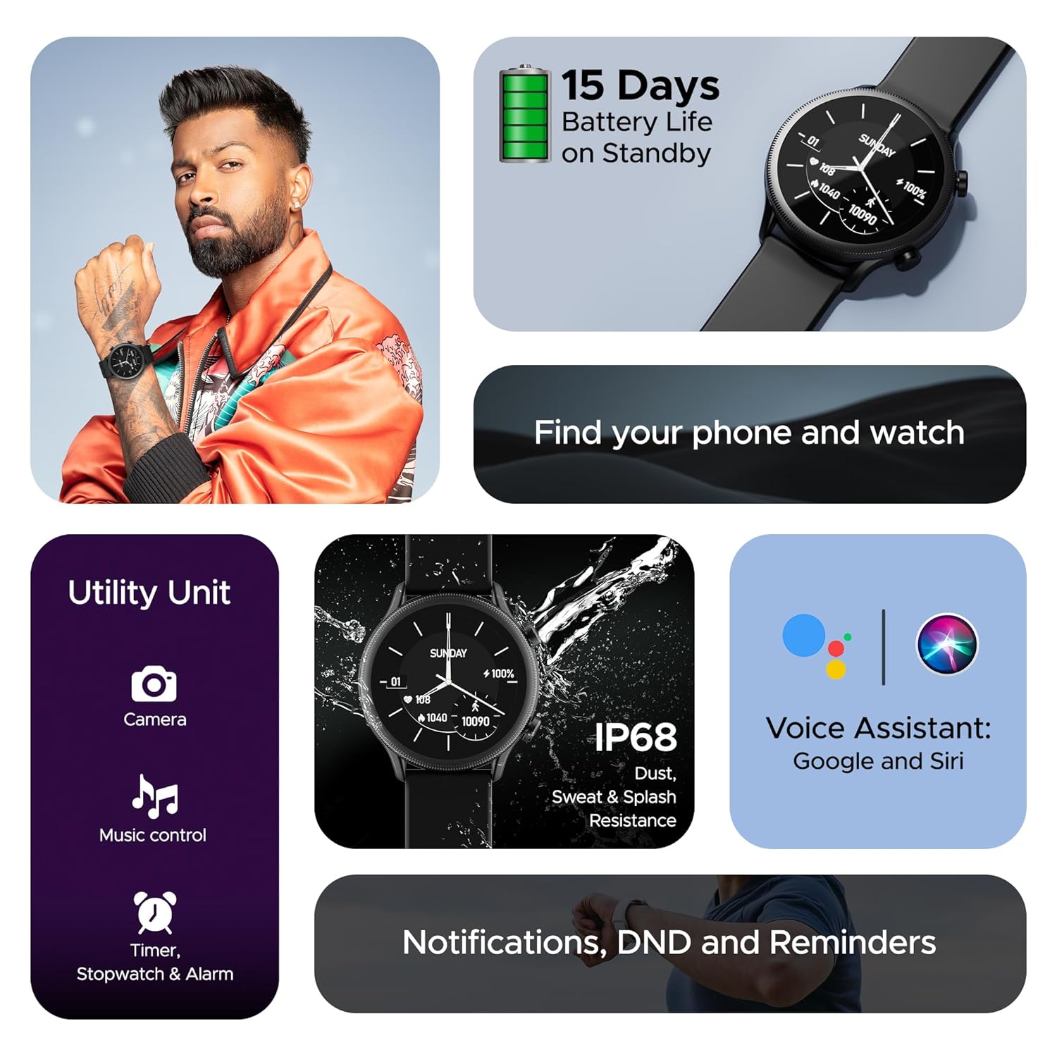 boAt Flash Plus Smart Watch w/ 1.39" (3.5 cm) HD Display, Bluetooth Calling, 100+ Sports Mode - 3