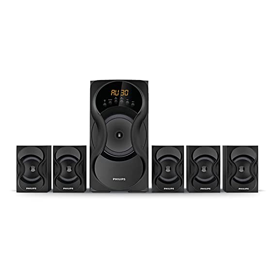 Philips Audio SPA5162B 5.1 Channel Multimedia Speakers (65 watts, USB) - 0