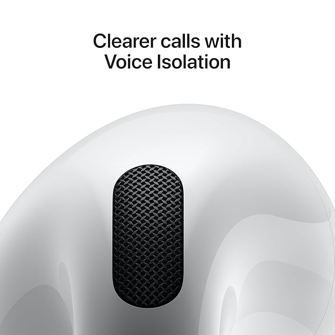 Apple AirPods 4 Wireless Earbuds, Bluetooth Headphones, Personalised Spatial Audio, Sweat and Water Resistant, USB-C Charging Case, H2 Chip - 2