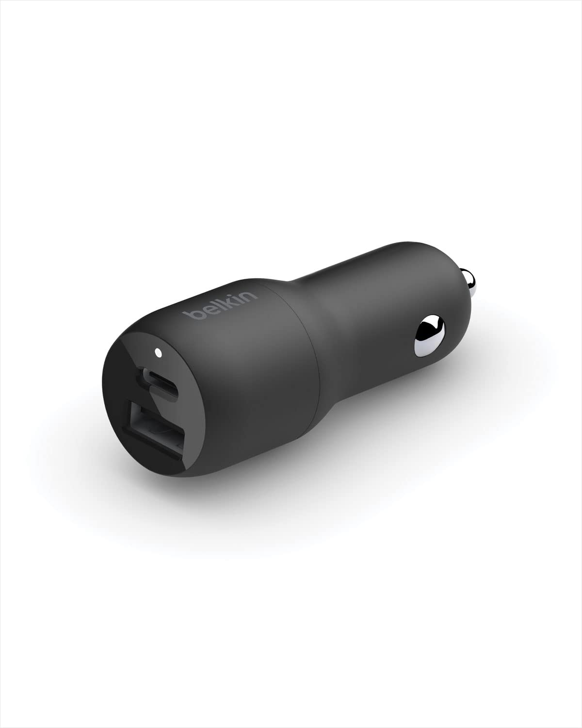 Belkin 42W Dual Port (USB-C & USB-A) Fast Charge Car Charger Adapter. with 30W USB-C & 12W USB-A Ports Quick Charge All Compatible Devices - 0