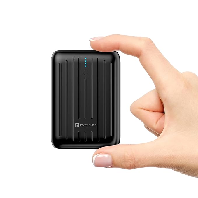 Portronics Zapcell 10k 10000mAh 22.5W Pocket Size Nano Powerbank with Compact - 0
