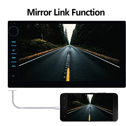 SuzecBlockbuster Series Double Din car Stereo with Touch Screen, Mirror Link,Bluetooth, Media Player and LED Reverse Camera - 2